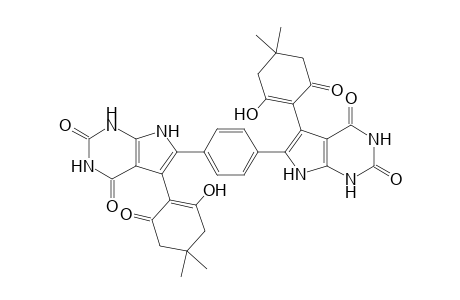 6,6'-(1,4-Phenylene)bis(5-(2-hydroxy-4,4-dimethyl-6-oxocyclohex-1-en-1-yl)-1,7-dihydro-2H-pyrrolo[2,3-d]pyrimidine-2,4(3H)-dione)