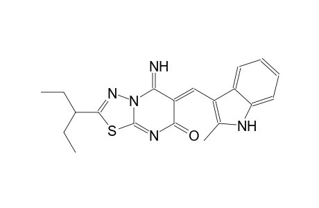 (6Z)-2-(1-ethylpropyl)-5-imino-6-[(2-methyl-1H-indol-3-yl)methylene]-5,6-dihydro-7H-[1,3,4]thiadiazolo[3,2-a]pyrimidin-7-one