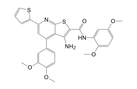 3-amino-N-(2,5-dimethoxyphenyl)-4-(3,4-dimethoxyphenyl)-6-(2-thienyl)thieno[2,3-b]pyridine-2-carboxamide