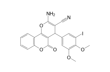 2-Amino-4-(3-iodo-4,5-dimethoxyphenyl)-5-oxo-4,5-dihydro-pyrano[3,2-c]chromene-3-carbonitrile