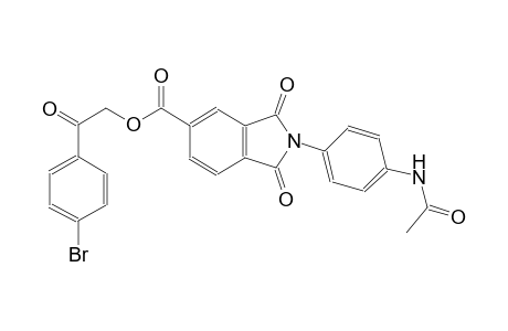 1H-isoindole-5-carboxylic acid, 2-[4-(acetylamino)phenyl]-2,3-dihydro-1,3-dioxo-, 2-(4-bromophenyl)-2-oxoethyl ester