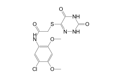 acetamide, N-(5-chloro-2,4-dimethoxyphenyl)-2-[(2,3,4,5-tetrahydro-3,5-dioxo-1,2,4-triazin-6-yl)thio]-