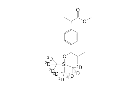 2-(4'-(1-hydroxy-2-methylpropyl)phenyl)propionic acid methyl ester D9-trimethylsilyl ether
