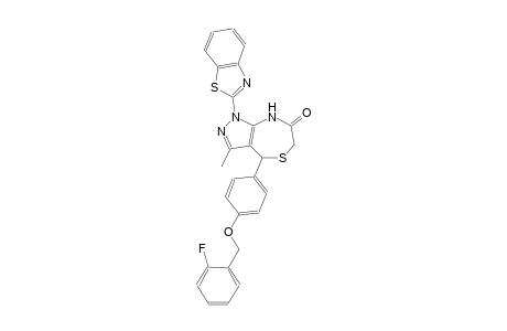1H-pyrazolo[3,4-e][1,4]thiazepin-7(6H)-one, 1-(2-benzothiazolyl)-4-[4-[(2-fluorophenyl)methoxy]phenyl]-4,8-dihydro-3-methyl-