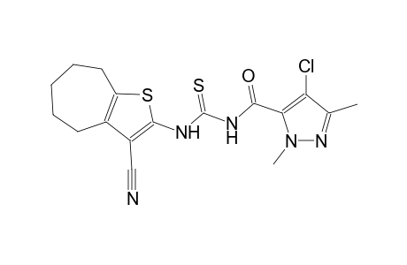 N-[(4-chloro-1,3-dimethyl-1H-pyrazol-5-yl)carbonyl]-N'-(3-cyano-5,6,7,8-tetrahydro-4H-cyclohepta[b]thien-2-yl)thiourea