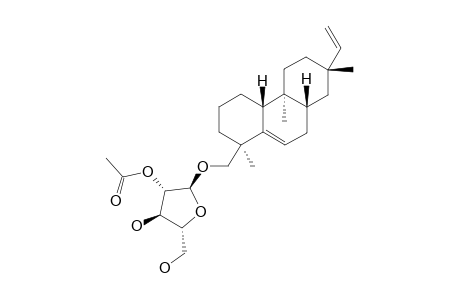 SAGITTINE_D;19-O-ALPHA-L-2'-ACETOXYARABINOFURANOSYL-ENT-ROSA-5,15-DIENE