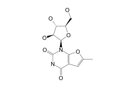 4-(beta-D-ARABINOFURANOSYL)-6-METHYLFURO-[2,3-D]-PYRIMIDINE-1,3-DIONE