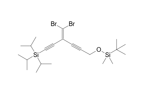 6-(tert-Butyldimethylsilyloxy)-3-(dibromomethylidene)-1-triisopropylsilylhexa-1,4-diyne