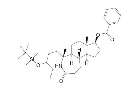 3-epilson,17.beta.-Dihydroxy-4-iodo-5-aza-4,5-seco-B-homoandrostan-6-one 3-tert-butyldimethylsilyl Ether,17-Benzoate