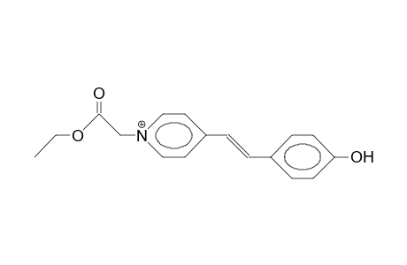 (E)-N-Ethoxycarbonylmethyl-4-P-hydroxystyryl-pyridinium cation