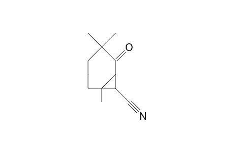 3,3,7-Trimethyl-2-oxo-bicyclo(5.1.0)octane-8-carbonitrile