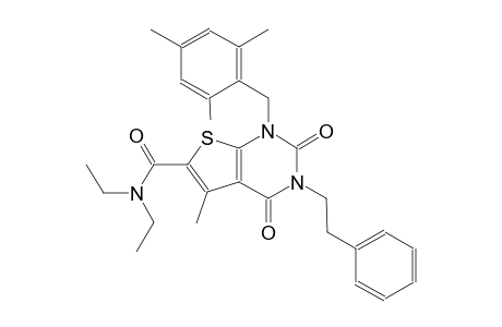 thieno[2,3-d]pyrimidine-6-carboxamide, N,N-diethyl-1,2,3,4-tetrahydro-5-methyl-2,4-dioxo-3-(2-phenylethyl)-1-[(2,4,6-