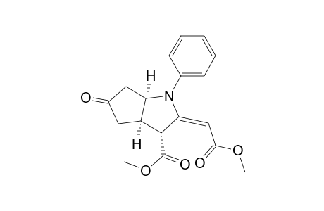 Methyl (3.alpha.,3a.alpha.,6a.alpha.)-perhydro-2-methoxycarbonylmethylen-5-oxo-1-phenylcyclopenta[b]pyrrole-3-carboxylate