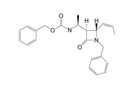 (3S,4S,1'S,Z)-1-BENZYL-3-[1-(BENZYLOXYCARBONYLAMINO)-ETHYL]-4-(1-PROPENYL)-AZETIDIN-2-ONE