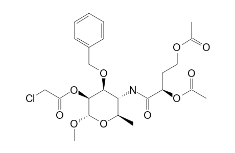METHYL-3-O-BENZYL-2-O-CHLOROACETYL-4-(2,4-DI-O-ACETYL-3-DEOXY-L-GLYCERO-TETRONAMIDO)-4,6-DIDEOXY-ALPHA-D-MANNOPYRANOSIDE