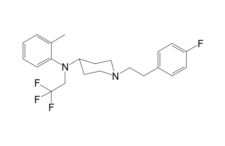 1-[2-(4-Fluorophenyl)ethyl]-N-(2-methylphenyl)-N-(2,2,2-trifluoroethyl)piperidin-4-amine