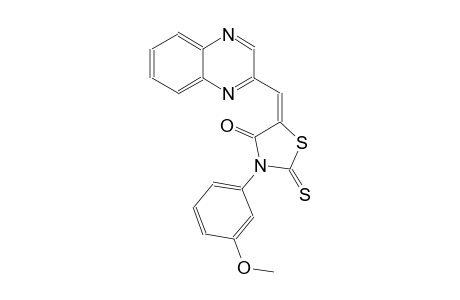 4-thiazolidinone, 3-(3-methoxyphenyl)-5-(2-quinoxalinylmethylene)-2-thioxo-, (5E)-