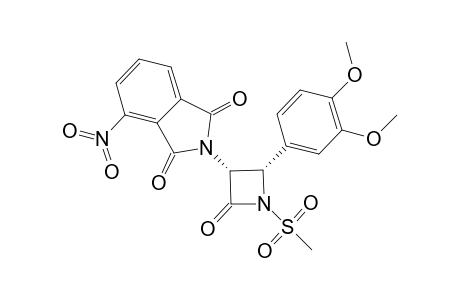 2-[2-(3,4-DIMETHOXYPHENYL)-1-METHANESULFONYL-4-OXOAZETIDIN-3-YL]-4-NITROISOINDOLE-1,3-DIONE