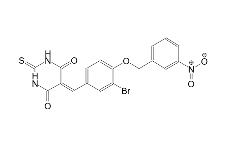 5-{3-bromo-4-[(3-nitrobenzyl)oxy]benzylidene}-2-thioxodihydro-4,6(1H,5H)-pyrimidinedione