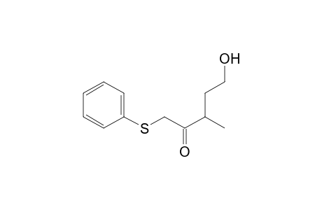 3-methyl-5-oxidanyl-1-phenylsulfanyl-pentan-2-one
