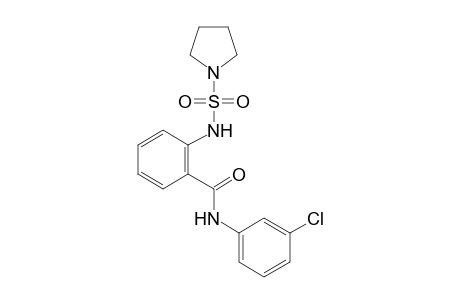 N-(3-chlorophenyl)-2-(1-pyrrolidinylsulfonylamino)benzamide