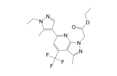 1H-pyrazolo[3,4-b]pyridine-1-acetic acid, 6-(1-ethyl-5-methyl-1H-pyrazol-4-yl)-3-methyl-4-(trifluoromethyl)-, ethyl ester