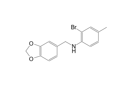 N-(1,3-benzodioxol-5-ylmethyl)-2-bromo-4-methylaniline