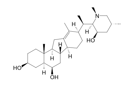 (20R*,22R*)-N-methyl-5.alpha.,17.beta.,25.alpha.-veratraman-3.beta.,6.beta.,23.beta.-triol