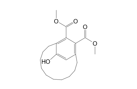 Bicyclo[10.2.2]hexadeca-12,14,15-triene-13,14-dicarboxylic acid, 15-hydroxy-, dimethyl ester