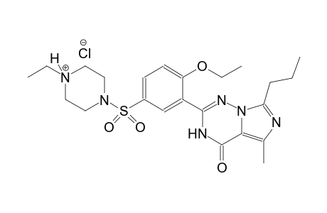 piperazinium, 1-[[3-(3,4-dihydro-5-methyl-4-oxo-7-propylimidazo[5,1-f][1,2,4]triazin-2-yl)-4-ethoxyphenyl]sulfonyl]-4-ethyl-, chloride