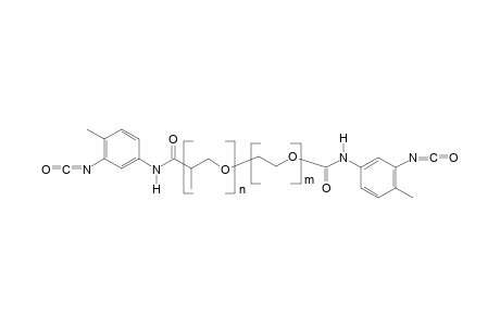Terpolymer toluene diisocyanate(TDI)-polypropylene glycol(PPG)-polyethylene glycol(PEG)