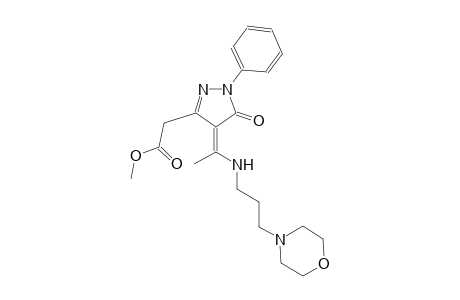 1H-pyrazole-3-acetic acid, 4,5-dihydro-4-[1-[[3-(4-morpholinyl)propyl]amino]ethylidene]-5-oxo-1-phenyl-, methyl ester, (4Z)-
