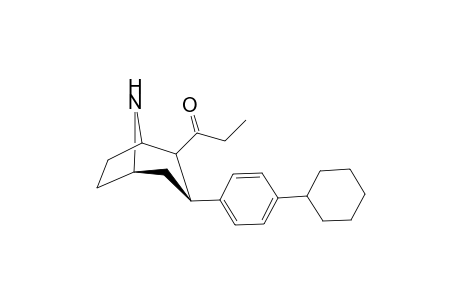 3.beta.-(4-Cyclohexylphenyl]-2.beta.-propanoyl-8-azabicyclo[3.2.1]octane