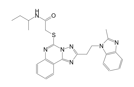 N-(sec-butyl)-2-({2-[2-(2-methyl-1H-benzimidazol-1-yl)ethyl][1,2,4]triazolo[1,5-c]quinazolin-5-yl}sulfanyl)acetamide