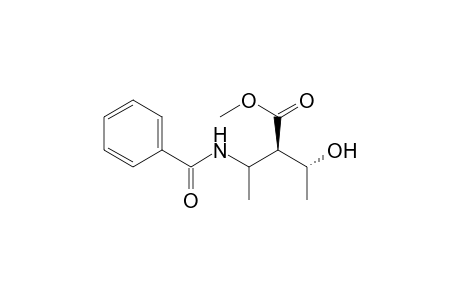 Butanoic acid, 2-[1-(benzoylamino)ethyl]-3-hydroxy-, methyl ester, [2R*(S*),3R*]-(.+-.)-