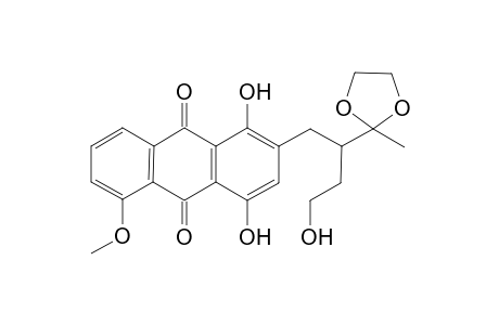 2-[2'-(2-Hydroxyethyl)-3'-ethylenedioxybutyl]-5-methoxy-1,4-dihydroxyanthraquinone