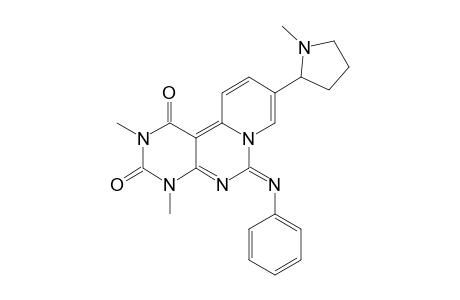 (-)-2,4-Dimethyl-6-(phenylimino)-9-(1-methyl-2-pyrrolidinyl)pyrido[1',2':3,4]pyrimido[4,5-d]pyrimidine-1,3-(2H,4H)-dione