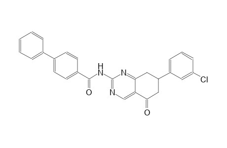 N-[7-(3-chlorophenyl)-5-oxo-5,6,7,8-tetrahydro-2-quinazolinyl][1,1'-biphenyl]-4-carboxamide