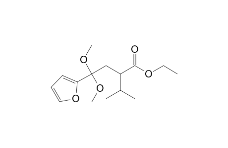 Ethyl 2-[2'-(furan-2"-yl)-2',2'-dimethoxyethyl]-3-methylbutyrate