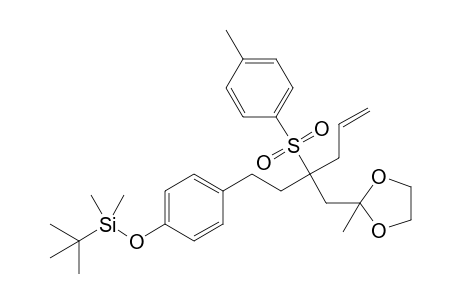 tert-Butyl-dimethyl-[4-[3-[(2-methyl-1,3-dioxolan-2-yl)methyl]-3-(4-methylphenyl)sulfonyl-hex-5-enyl]phenoxy]silane