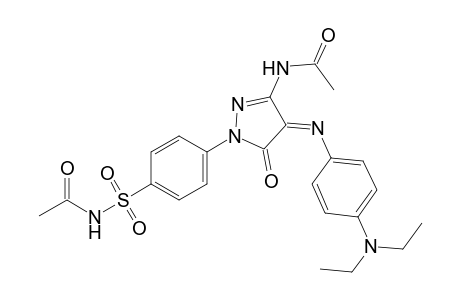 N-{p-{3-acetamido-4-[p-(diethylamino)phenylimino]-5-oxo-2-pyrazolin-1-yl}phenylsulfonyl}acetamide