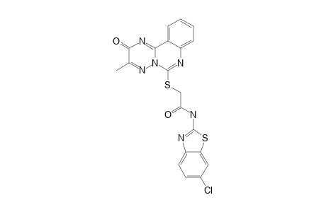 N-(6-CHLORO-1,3-BENZOTHIAZOL-2-YL)-2-[(3-METHYL-2-OXO-2H-[1,2,4]-TRIAZINO-[2,3-C]-QUINAZOLIN-6-YL)-THIO]-ACETAMIDE