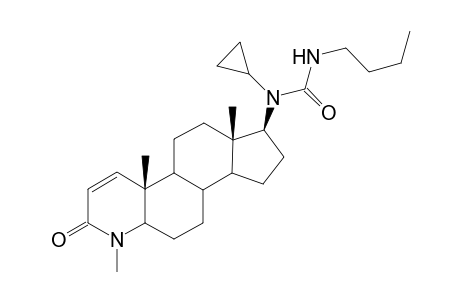 17.beta.-(Ureylene-N-cyclopropyl-N'-butyl)-4-methyl-4-aza-5.alpha.-androst-1-en-3-one