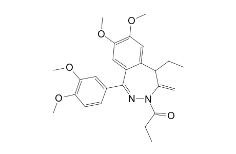 1-(3,4-Dimethoxyphenyl)-5-ethyl-7,8-dimethoxy-4-methylene-3-propionyl-4,5-dihydro-3H-2,3-benzodiazepine