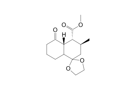Methyl (1R*,2S*,8aS*)-2-methyl-4,8-dioxodecahydronaphthalene-1-carboxylate 4-(ethylene ketal)