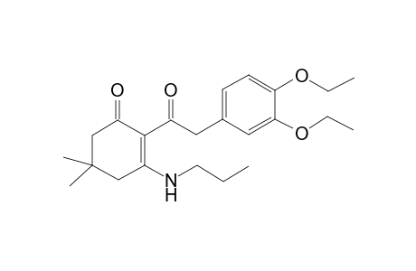 2-[2-(3,4-diethoxyphenyl)-1-oxoethyl]-5,5-dimethyl-3-(propylamino)-1-cyclohex-2-enone