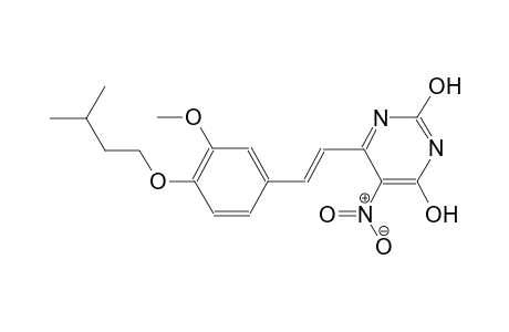 2,4-pyrimidinediol, 6-[(E)-2-[3-methoxy-4-(3-methylbutoxy)phenyl]ethenyl]-5-nitro-