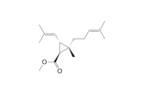 (1S,2S,3S)-2-methyl-2-(4-methylpent-3-enyl)-3-(2-methylprop-1-enyl)cyclopropane-1-carboxylic acid methyl ester
