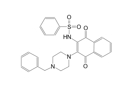 N-[3-(4-benzyl-1-piperazinyl)-1,4-dioxo-1,4-dihydro-2-naphthalenyl]benzenesulfonamide