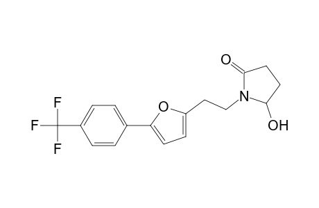 5-hydroxy-1-[2-[5-[4-(trifluoromethyl)phenyl]-2-furanyl]ethyl]-2-pyrrolidinone
